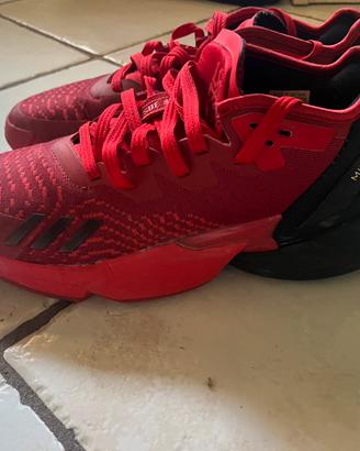 Scarpe basket adidas rosse