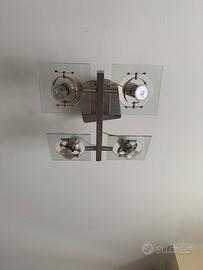 Plafoniera/Faretto da soffitto 4luci.Vetro e Niche