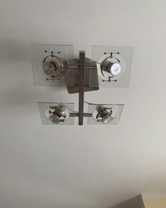 Plafoniera/Faretto da soffitto 4luci.Vetro e Niche