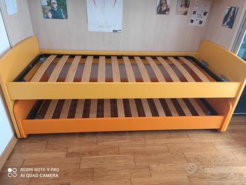 Struttura due letti con doghe