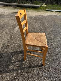 Sedie in legno in stile rustico, 12 pz.