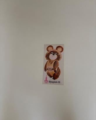 Sticker Vintage Misha Orsetto Olimpiadi Mosca 1980