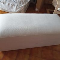 Pouf rettangolare bianco 