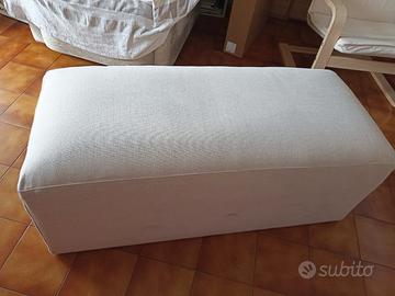 Pouf rettangolare bianco 