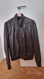 giubbotto uomo pelle marrone Stewart