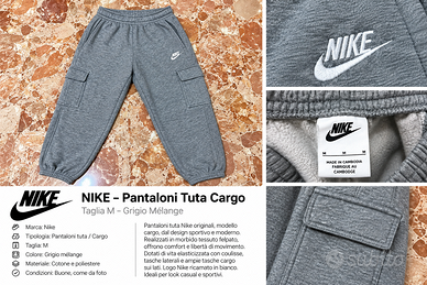 Pantaloni Nike Cargo – Grigi – Taglia M 🩶