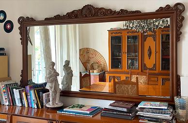 Specchio a motivi floreali eclettico stile Liberty