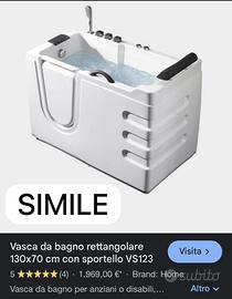 Vasca da bagno per disabili o anziani