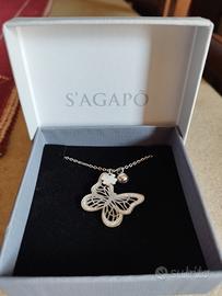 Catenina S'Agapó con ciondolo farfalla 