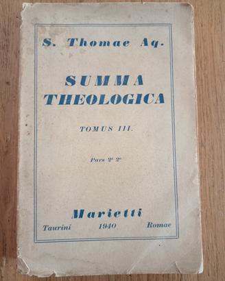 Summa Theologica San Tommaso d'Aquino 