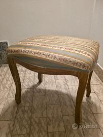 Sgabello Pouff antico chiaro 