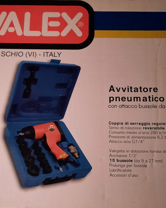 Kt Avvitatore pneumatico valex nuovo valigia