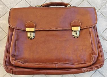 Borsa Lavoro vintage in vera pelle cuoio