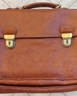 Borsa Lavoro vintage in vera pelle cuoio