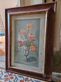 Quadro è cornice in legno come da foto