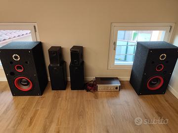 Impianto completo HI FI potenza casse 2500 watt