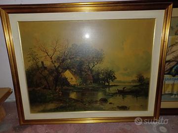 Cornice e copia di Paesaggistico di A. Kaufman