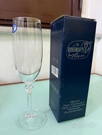 6 Flûte Champagne Bohemia Cristallo con Stelo Cuor