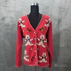 Maglione natalizio Carolyn Taylor rosso taglia M