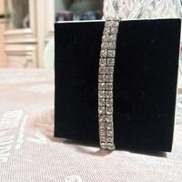 Bracciale elastico inciso con strass