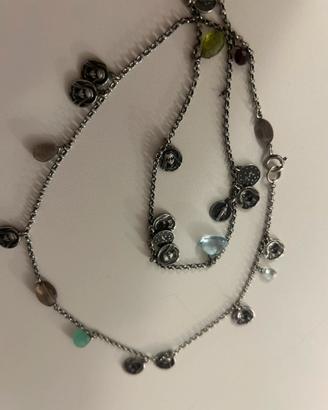 Collana argento e pietre dure