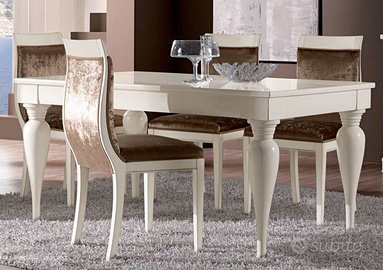 Tavolo rettangolare allungabile in legno