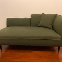 Chaise longue verde scuro