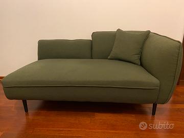 Chaise longue verde scuro