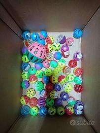 lotto 60pz palline gioco per gatto gatti