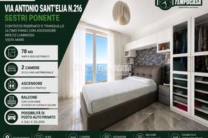 TRILOCALE PIANO ALTO CON BALCONE VISTA MARE E POSS