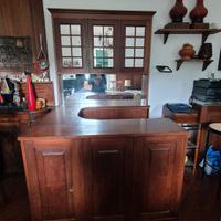 bancone bar in legno massiccio