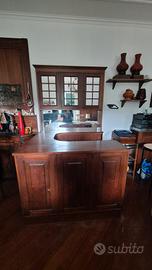 bancone bar in legno massiccio