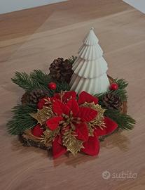 Decorazione Natalizia Artigianale su Base di Legno