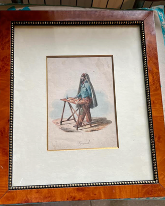 SCENOGRAFICOacquerello"PIZZAIUOLO"MANOLINOautentic