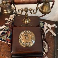 Telefono Vintage "The Executive" in Legno e Ottone