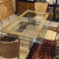 Tavolo cristallo con 4 sedie