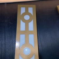 Logo ex insegna in alluminio oro bronzato