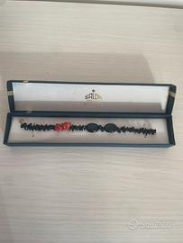 Bracciale Salcan Corallo e Onice nero