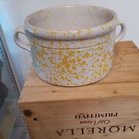 Capasa di ceramica artigianale pugliese h 13 d 22