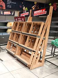 espositore in legno per vino usato