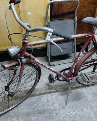bicicletta bianchi d'epoca da uomo
