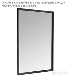 Specchio da parete nero a sbalzo 61x91 cm