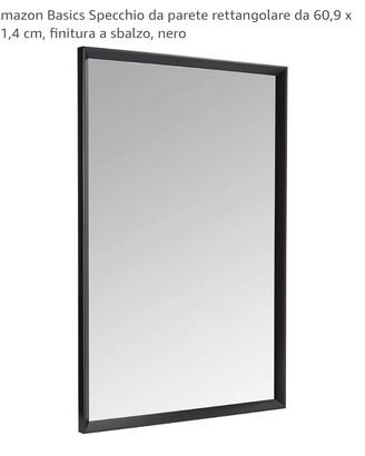 Specchio da parete nero a sbalzo 61x91 cm