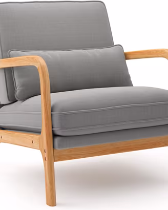 Comoda poltrona in legno di caucciù
