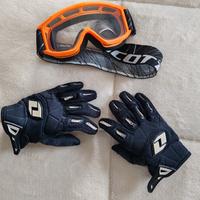 mascherina e guantini motocross 