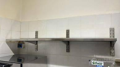 Mensola cm180*30*4h, acciaio inox
