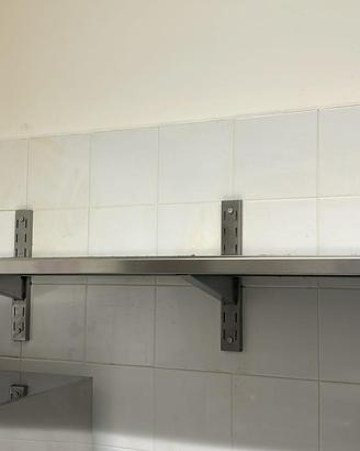 Mensola cm180*30*4h, acciaio inox