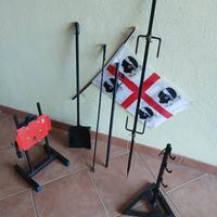 Girarrosto artigianale ( ROSSO  con accessori )