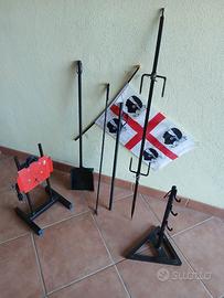 Girarrosto artigianale ( ROSSO  con accessori )