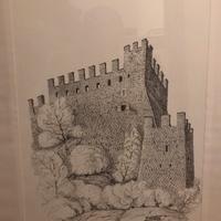 Castello di Tenno (Trento), grafica a china